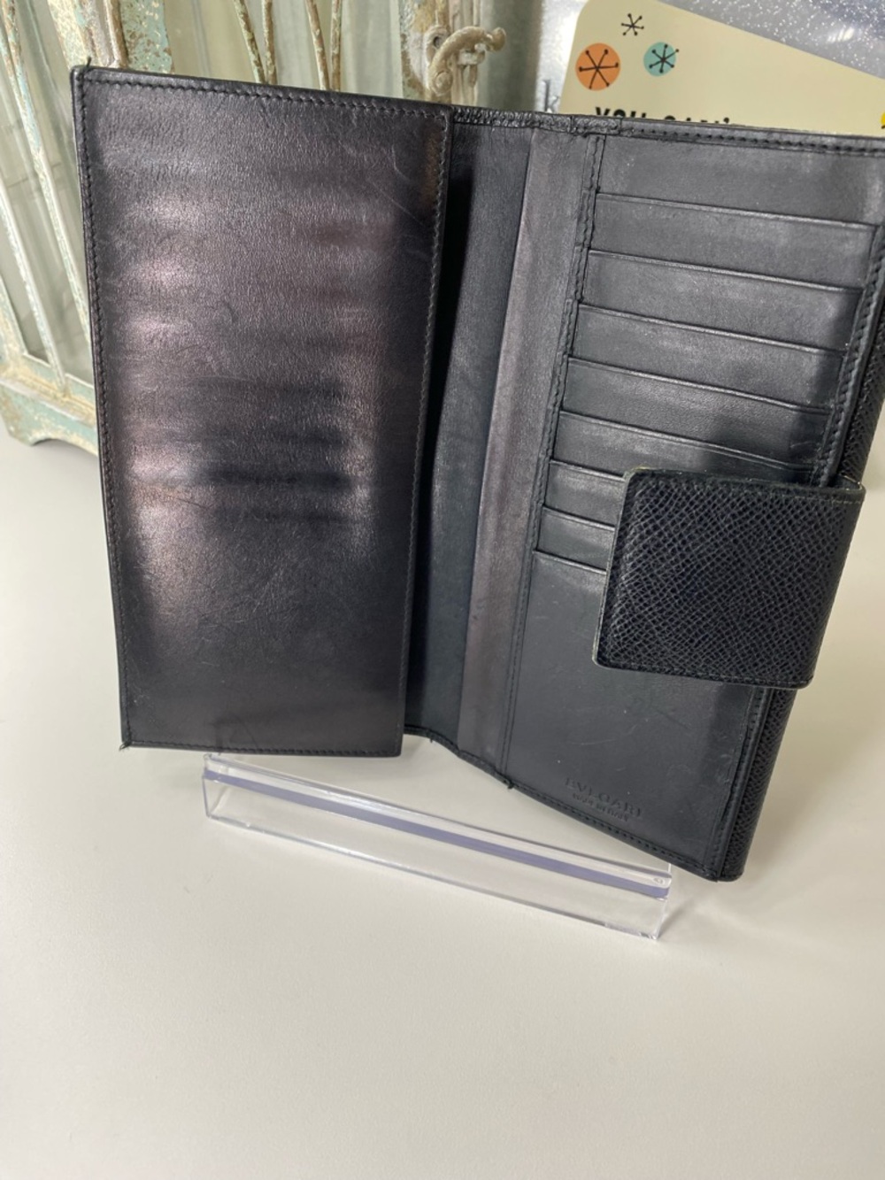 Bvlgari Lux Black Leather Wallet Clutch - Picture 8 of 12
